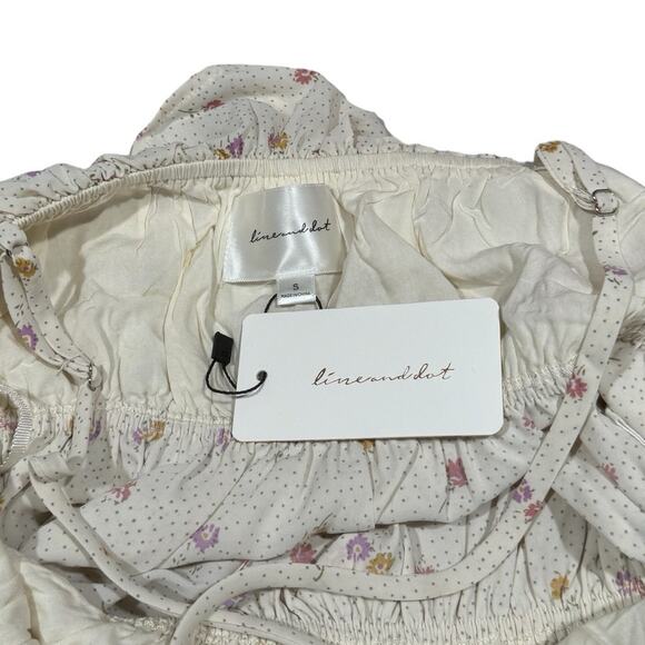 NWT! Line & Dot Aubrey Floral Bloomcore Print Ruffle Tank - Size Small - Picture 10 of 10